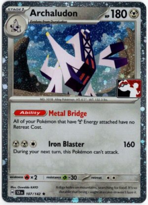 SV Stellar Crown 107/142 Archaludon (Prize Pack League Promo Cosmo Holo)