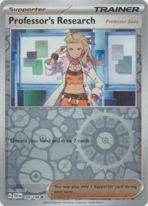 Scarlet & Violet (Base Set) 189/198 Professor's Research [Sada] (Reverse Holo)