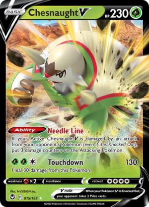 SWSH Silver Tempest 015/195 Chesnaught V (Half Art)