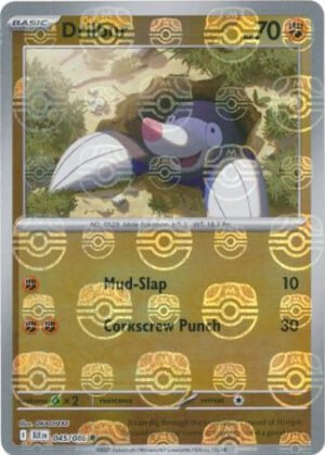 SV Black Bolt 045/086 Drilbur (MASTER BALL Reverse Holo)