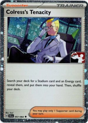 SV Shrouded Fable 057/064 Colress's Tenacity (Prize Pack League Promo Cosmo Holo)