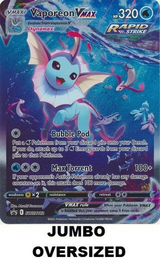 JUMBO Sword & Shield Promo SWSH182 Vaporeon VMAX