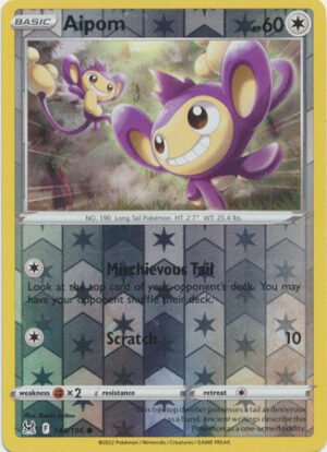 SWSH Lost Origin 144/196 Aipom (Reverse Holo)