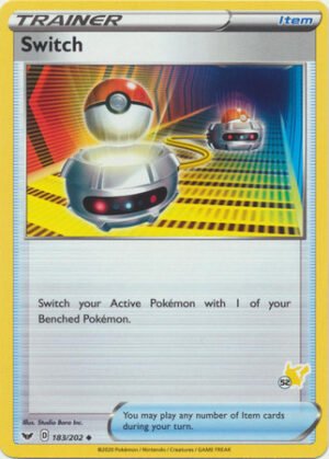 Sword & Shield (Base) 183/202 Switch (Pikachu Symbol 52)
