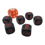 Champions Path: Red (Translucent) Black & Red (Small) Dice