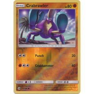 Sun and Moon (Base Set) 72/149 Crabrawler (Reverse Holo)