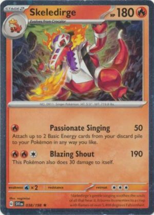Scarlet & Violet (Base Set) 038/198 Skeledirge (Sparkle Holo)