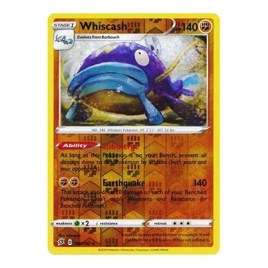 Rebel Clash 100/192 Whiscash (Reverse Holo)