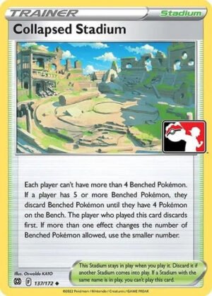 Brilliant Stars 137/172 Collapsed Stadium (Prize Pack League Promo Non-Holo)