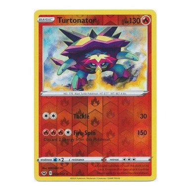 Sword & Shield (Base) 029/202 Turtonator (Reverse Holo)