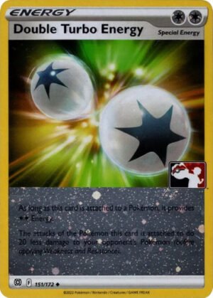Brilliant Stars 151/172 Double Turbo Energy (Prize Pack League Promo Cosmo Holo)