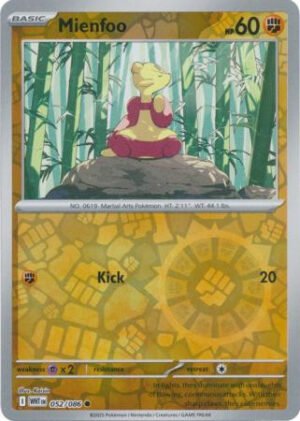 SV White Flare 052/086 Mienfoo (Reverse Holo)