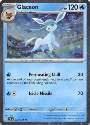 SV Prismatic Evolutions 025/131 Glaceon (Cosmo Holo)