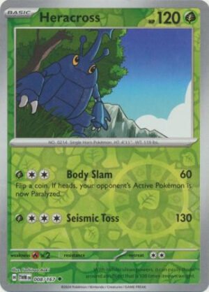 SV Twilight Masquerade 008/167 Heracross (Reverse Holo)