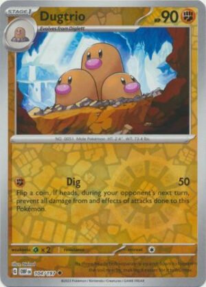 SV Obsidian Flames 104/197 Dugtrio (Reverse Holo)