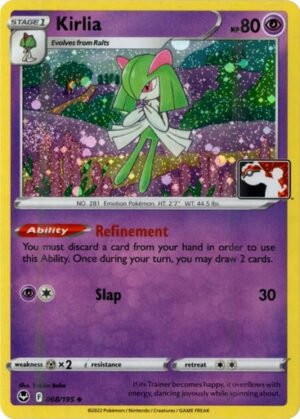 SWSH Silver Tempest 068/195 Kirlia (Prize Pack League Promo Cosmo Holo)