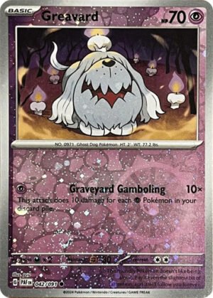 SV Paldean Fates 042/091 Greavard (Cosmo Holo Reverse Holo)