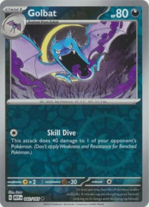 Scarlet & Violet 151 042/165 Golbat (Reverse Holo)