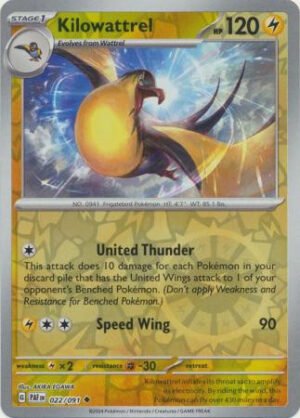 SV Paldean Fates 022/091 Kilowattrel (Reverse Holo)