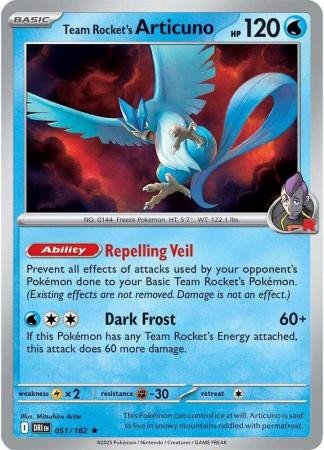 SV Destined Rivals 051/182 Team Rocket’s Articuno (Cosmo Holo)