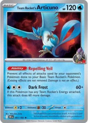 SV Destined Rivals 051/182 Team Rocket’s Articuno (Holo)