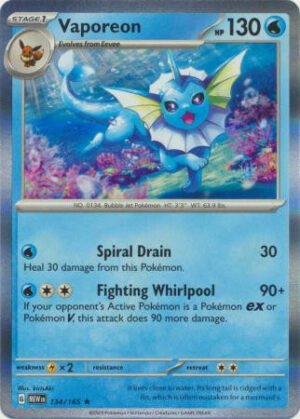 Scarlet & Violet 151 134/165 Vaporeon (Holo)