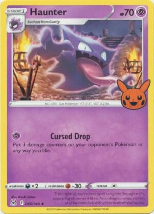SWSH Lost Origin 065/196 Haunter (Pikachu Pumpkin Stamp)