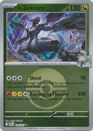 ME Ascended Heroes 155/217 N's Zekrom (Reverse Holo BALL SYMBOL)