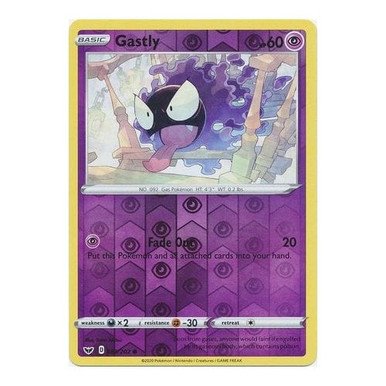 Sword & Shield (Base) 083/202 Gastly (Reverse Holo)