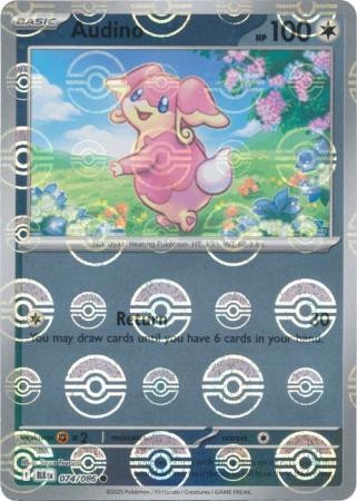 SV Black Bolt 074/086 Audino (POKE BALL Reverse Holo)