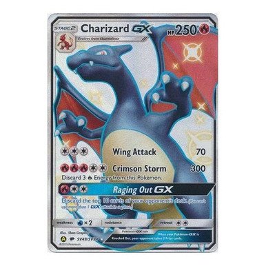 SM Burning Shadows SV49/SV94 Charizard GX (Hidden Fates Shiny Vault Full Art)