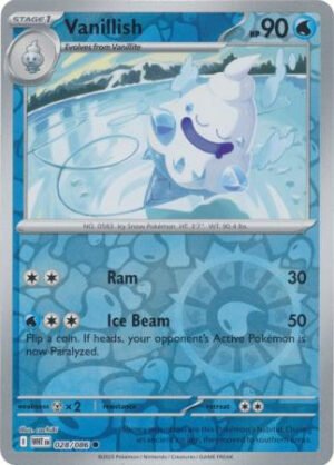 SV White Flare 028/086 Vanillish (Reverse Holo)