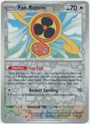 SV Stellar Crown 118/142 Fan Rotom (Reverse Holo)