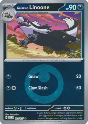 ME Ascended Heroes 131/217 Galarian Linoone (Reverse Holo ENERGY SYMBOL)
