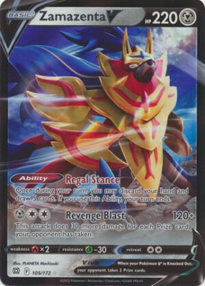 Brilliant Stars 105/172 Zamazenta V (Half Art)