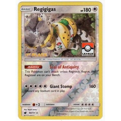 SM Crimson Invasion 084/111 Regigigas (League Promo 1st Place)