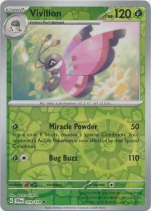 Scarlet & Violet (Base Set) 010/198 Vivillon (Reverse Holo)
