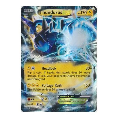 XY Roaring Skies 26/108 Thundurus EX (Half Art)