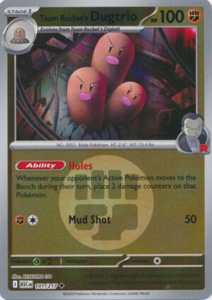 ME Ascended Heroes 101/217 Team Rocket's Dugtrio (Reverse Holo ENERGY SYMBOL)