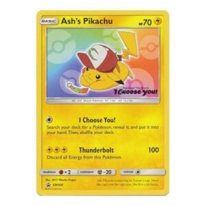 Sun & Moon Promo SM108 Ash's Pikachu (Multi Coloured) (Sealed)
