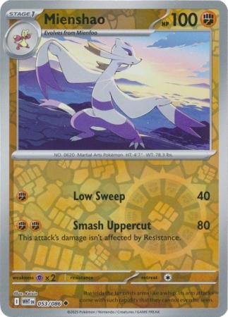 SV White Flare 053/086 Mienshao (Reverse Holo)