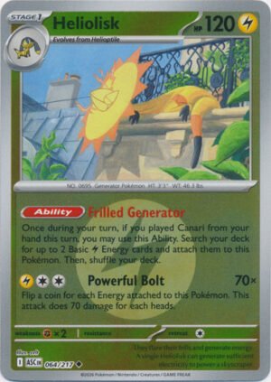 ME Ascended Heroes 064/217 Heliolisk (Reverse Holo ENERGY SYMBOL)