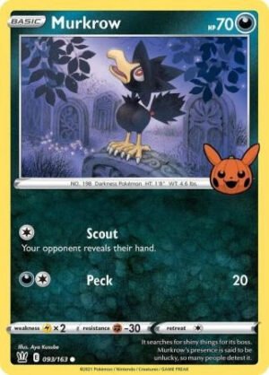 Battle Styles 093/163 Murkrow (Pikachu Pumpkin Stamp)