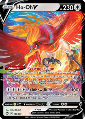 SWSH Silver Tempest 140/195 Ho-oh V (Half Art)