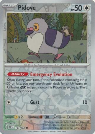 SV Temporal Forces 133/162 Pidove (Reverse Holo)