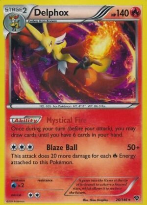 XY Base Set 26/146 Delphox (Cosmo Holo)