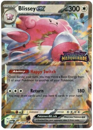 SV Twilight Masquerade 134/167 Blissey ex (Twilight Masquerade Stamp)