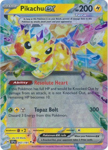 SV Surging Sparks 057/191 Pikachu ex (Half Art)