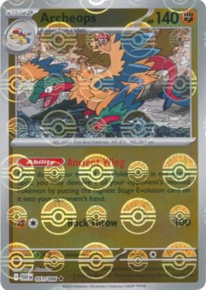 SV White Flare 051/086 Archeops (POKE BALL Reverse Holo)