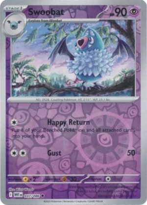 SV White Flare 037/086 Swoobat (Reverse Holo)